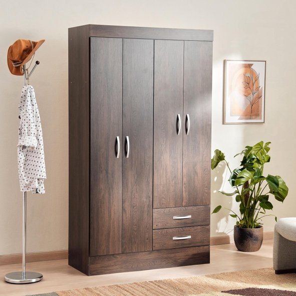 Clean Door Wardrobe With Drawers Pan Home Furnishings